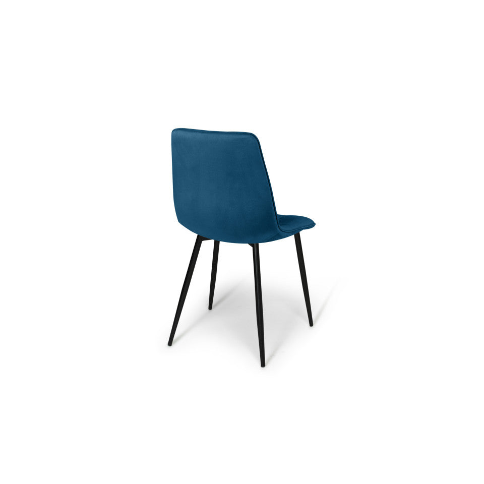 Lot de 4 chaises Linda Bleu canard
