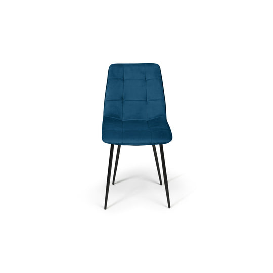 Lot de 4 chaises Linda Bleu canard