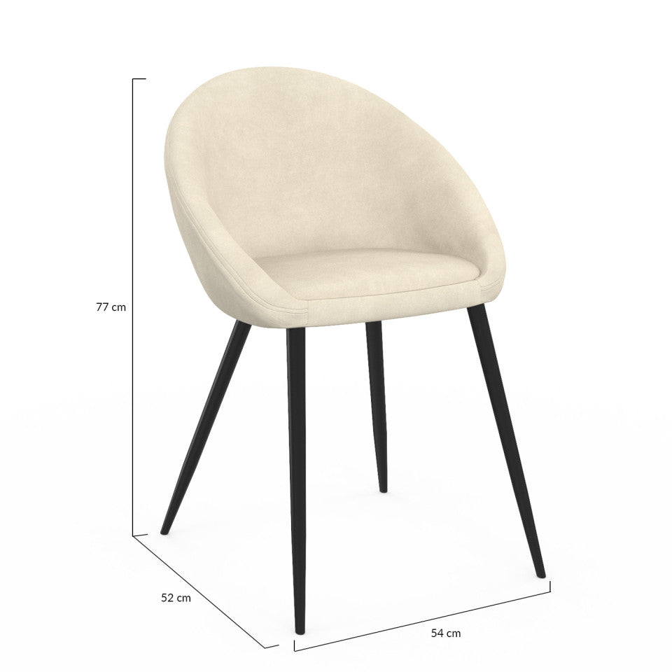 Lot de 4 chaises Dory Beige