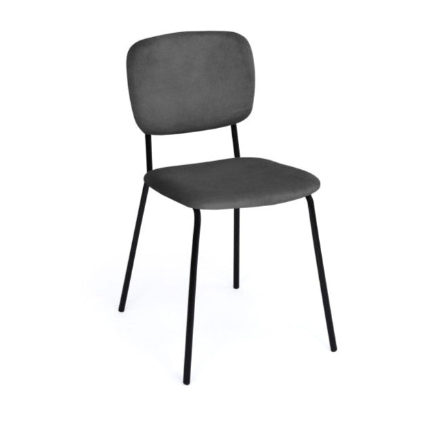 Lot de 4 chaises Clara Gris foncé