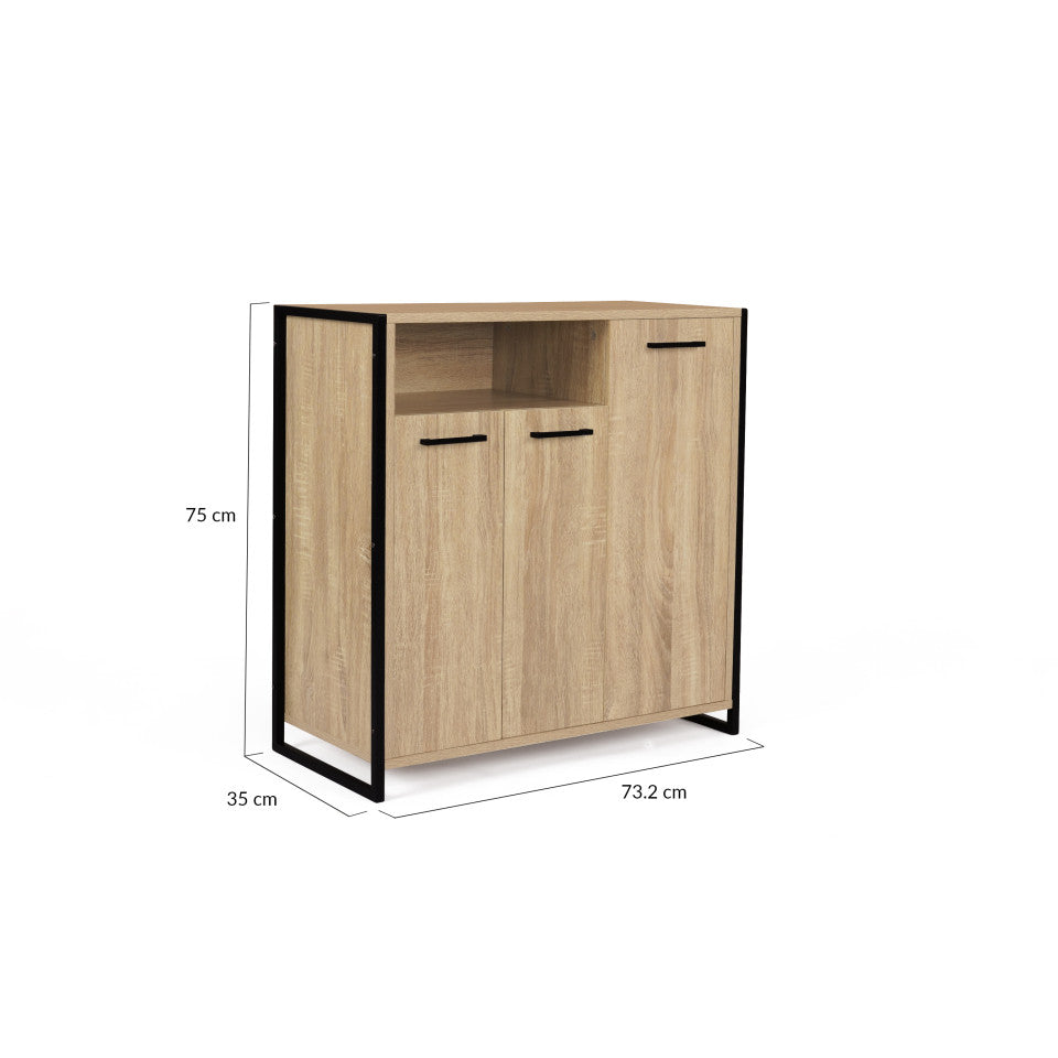 Meuble à chaussures ALAN – 3 portes + niche latérale