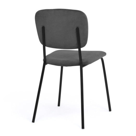 Lot de 4 chaises Clara Gris foncé
