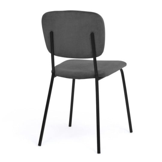 Lot de 4 chaises Clara Gris foncé