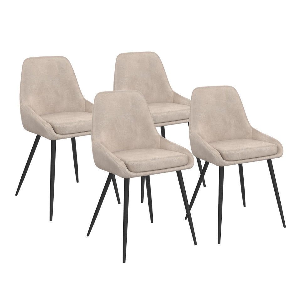 Lot de 4 chaises Olivia taupe