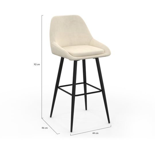 Lot de 2 tabourets Olivia beige