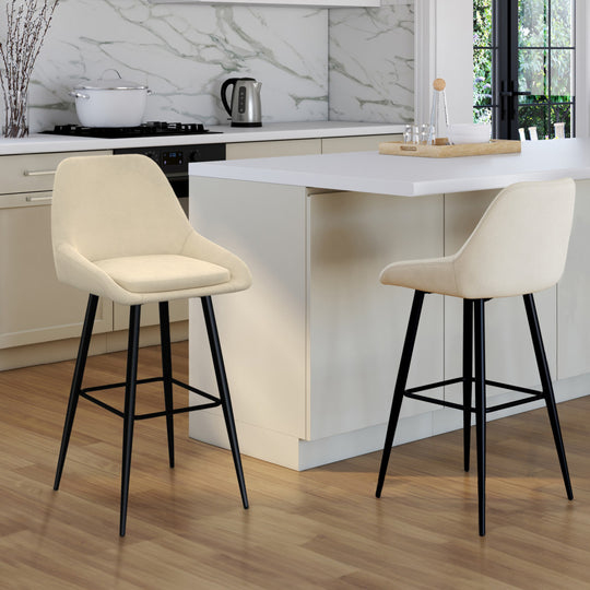 Lot de 2 tabourets Olivia beige