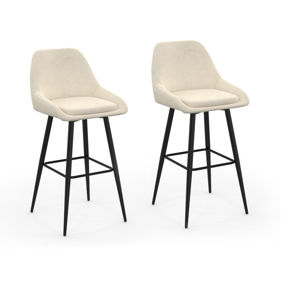 Lot de 2 tabourets Olivia beige