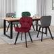 Lot de 4 chaises DAISY en velours – mix de couleurs
