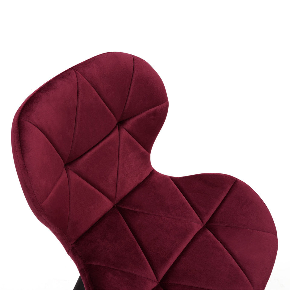 Lot de 4 chaises DAISY en velours – mix de couleurs