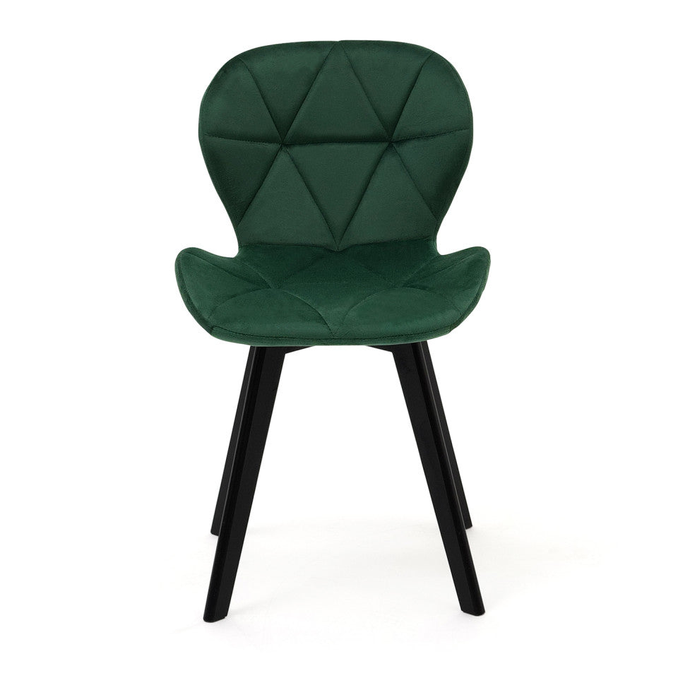 Lot de 4 chaises DAISY en velours – mix de couleurs