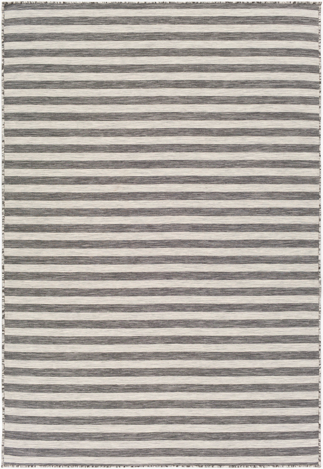 HOFU Tapis d'Extérieur/Intérieur Rayé Gris/Ivoire 160x220