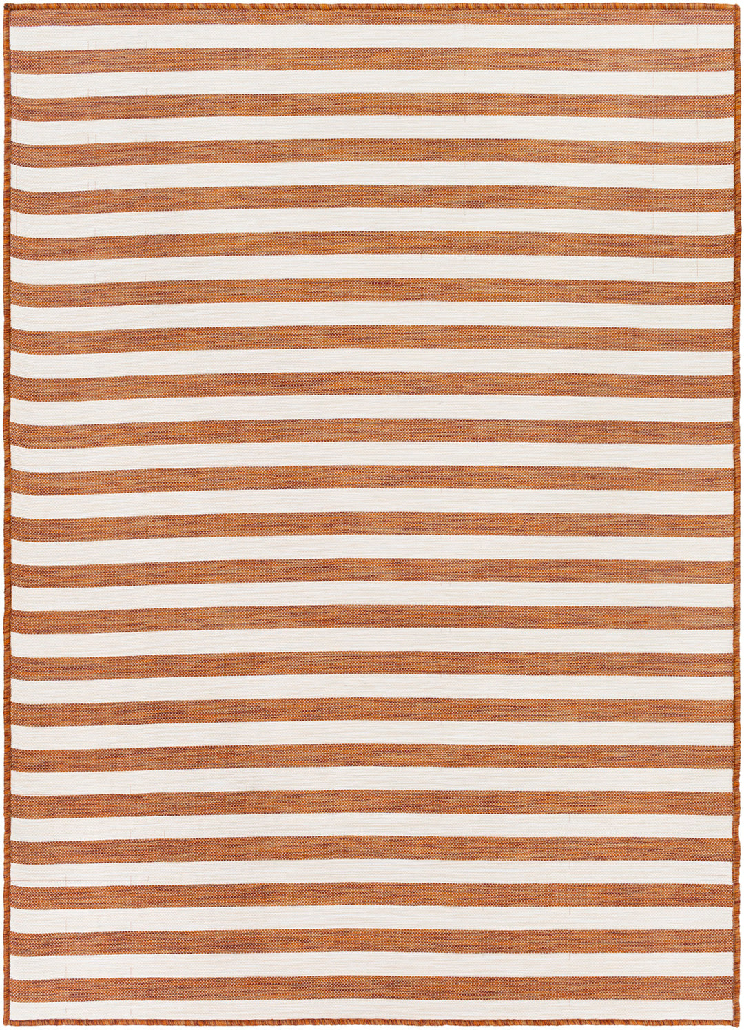 Tapis d'Extérieur/Intérieur Rayé Rouge/Ivoire Hofu