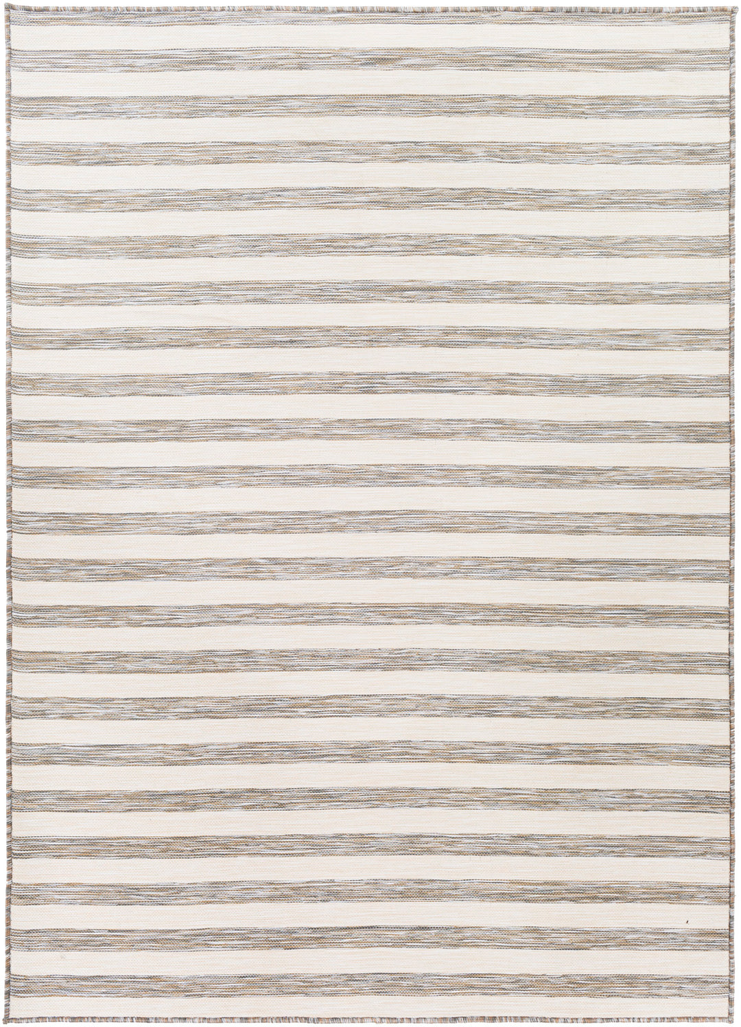 Tapis d'Extérieur/Intérieur Rayé Beige/Ivoire Hofu
