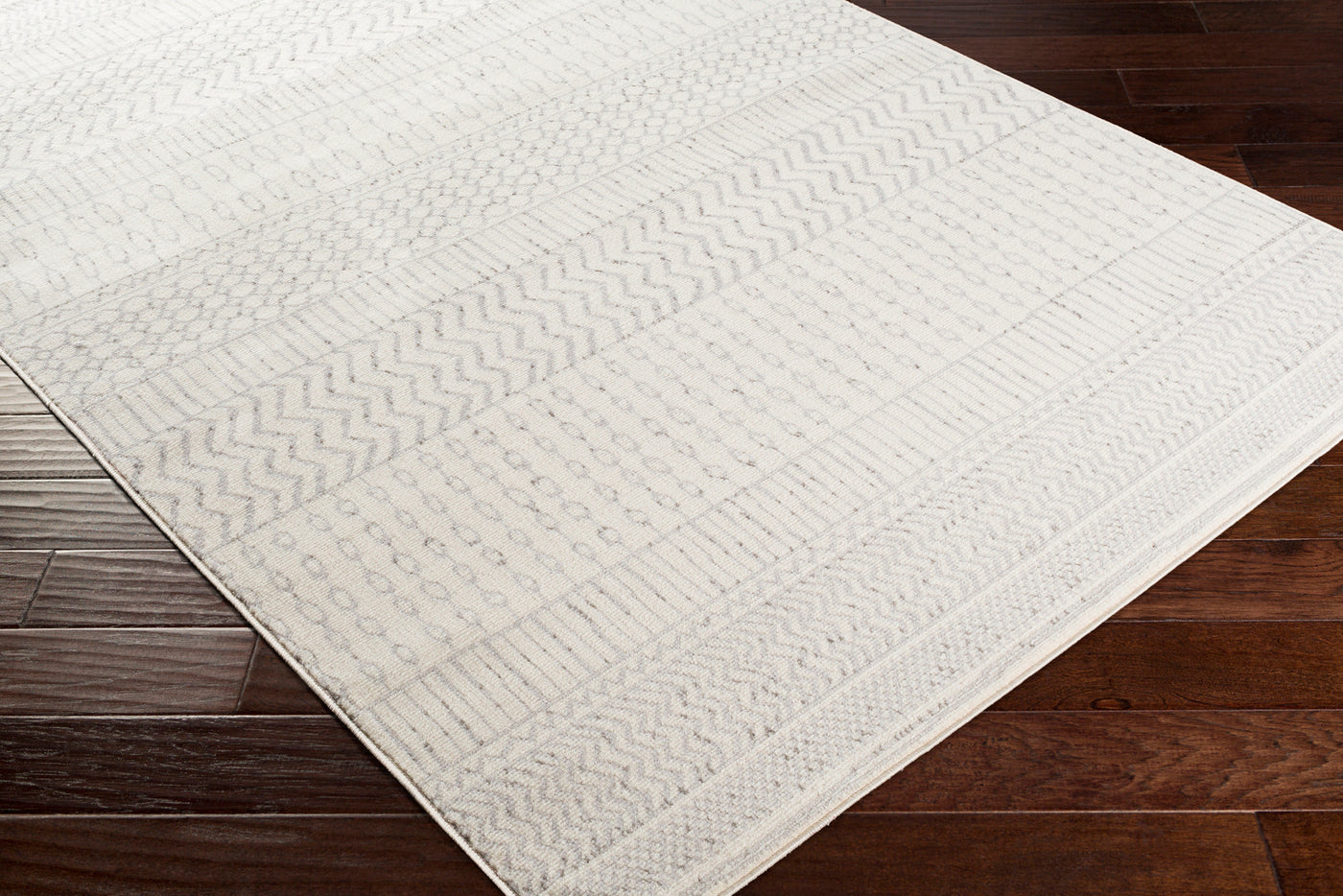 Tapis Scandinave Bohème Blanc/Gris Hama