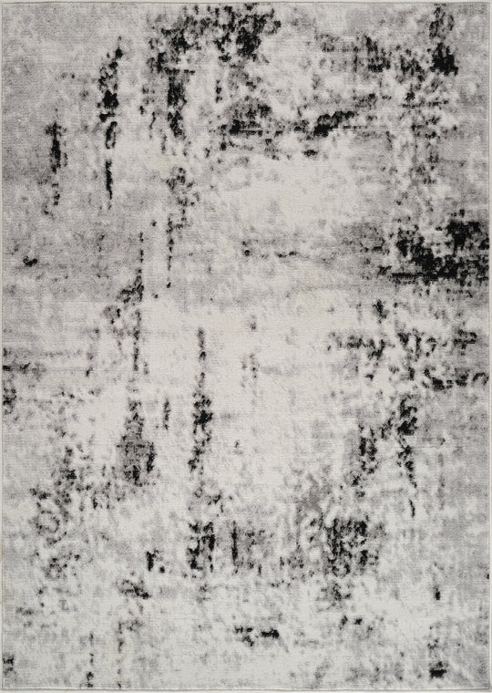Tapis Abstrait Moderne Blanc/Gris Jordan 200x275cm