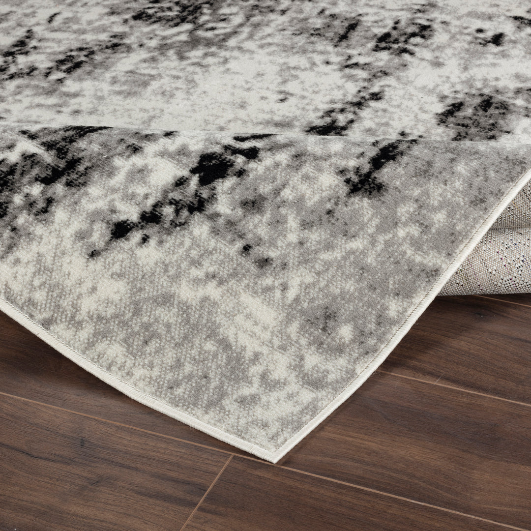 Tapis Abstrait Moderne Blanc/Gris Jordan 200x275cm