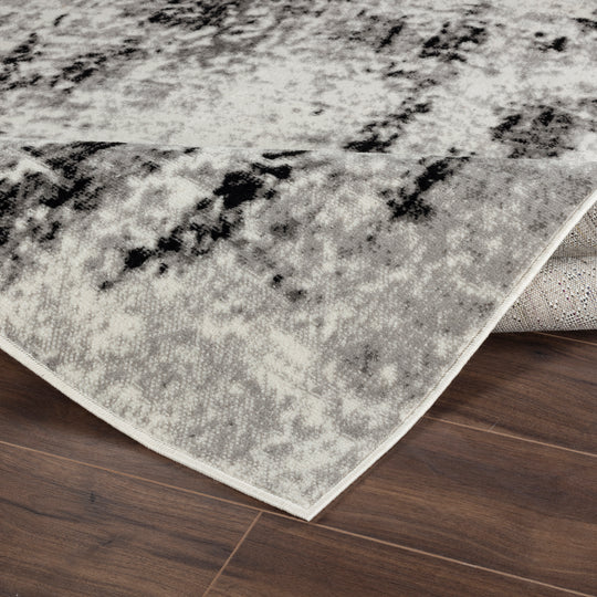 Tapis Abstrait Moderne Blanc/Gris Jordan 200x275cm