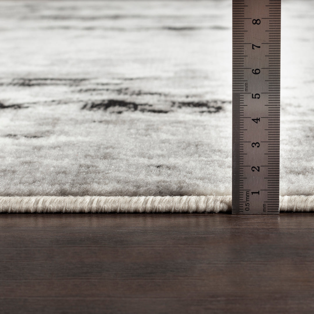 Tapis Abstrait Moderne Blanc/Gris Jordan 200x275cm