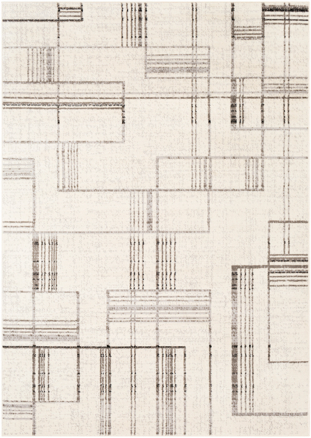 Tapis Scandinave Moderne Blanc/Gris Holland