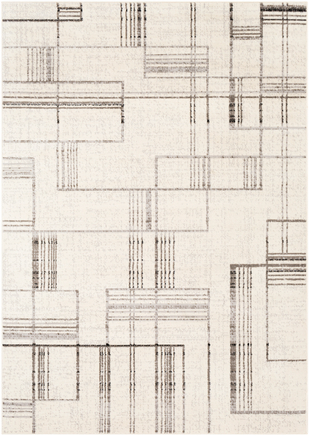 Tapis Scandinave Moderne Blanc/Gris Holland