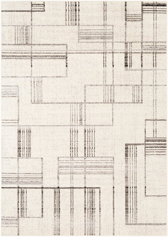Tapis Scandinave Moderne Blanc/Gris Holland