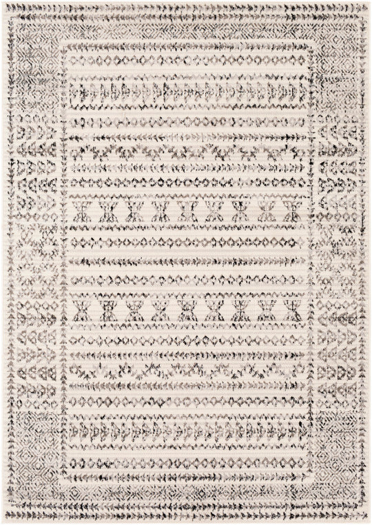 Tapis Scandinave Bohème Blanc/Noir Ipoh