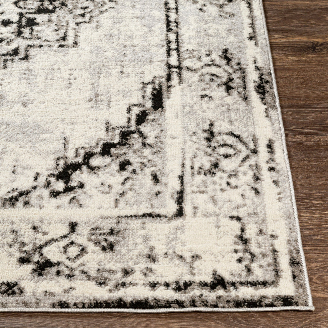 Tapis Vintage Oriental Blanc/Gris/Noir Jaqart