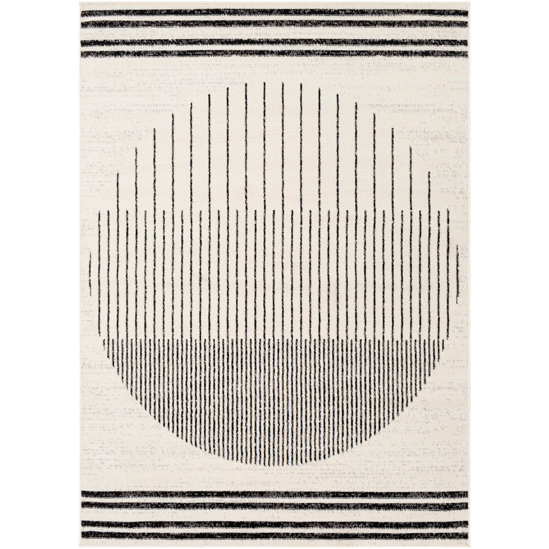 Tapis Scandinave Moderne Blanc/Noir Santiago