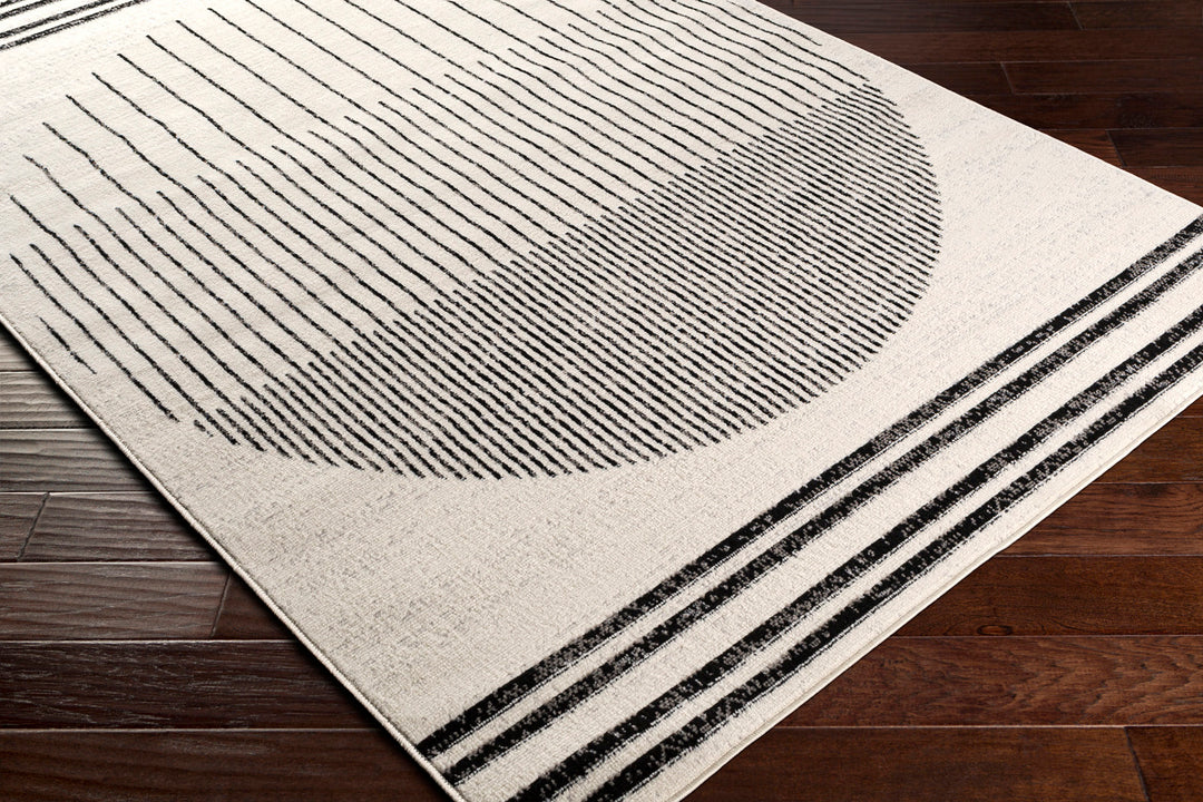 Tapis Scandinave Moderne Blanc/Noir Santiago
