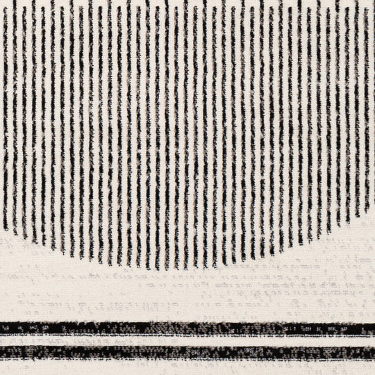 Tapis de Couloir Scandinave Moderne Blanc/Noir Santiago
