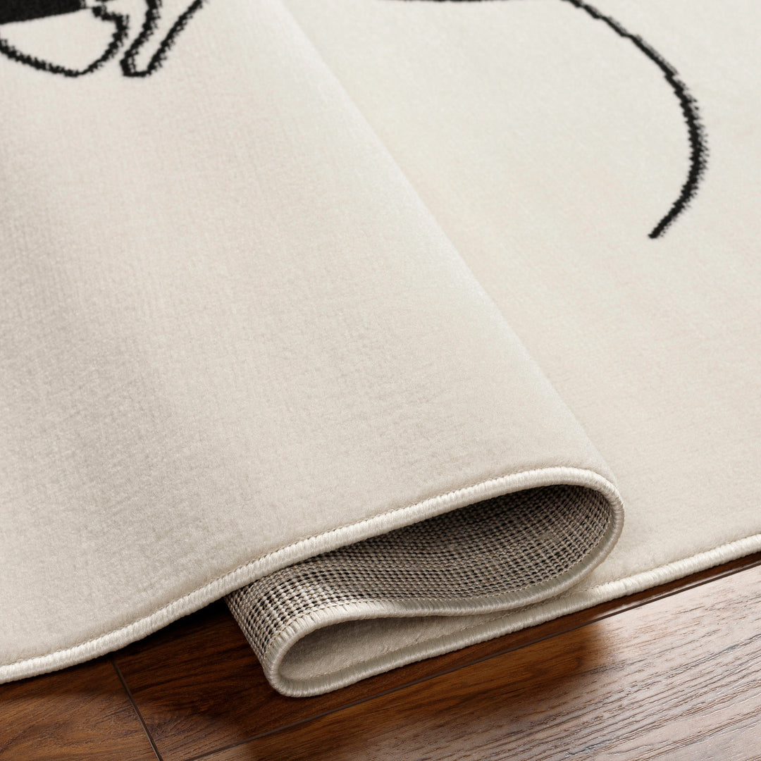 Tapis Scandinave Bohème Blanc/Noir Cobo