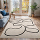 Tapis Scandinave Bohème Blanc/Noir Kano