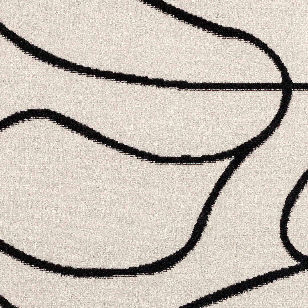 Tapis de Couloir Scandinave Bohème Blanc/Noir Kano
