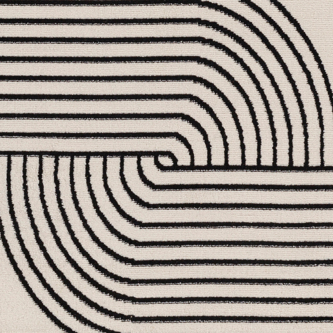 Tapis Scandinave Moderne Blanc/Noir Dehli