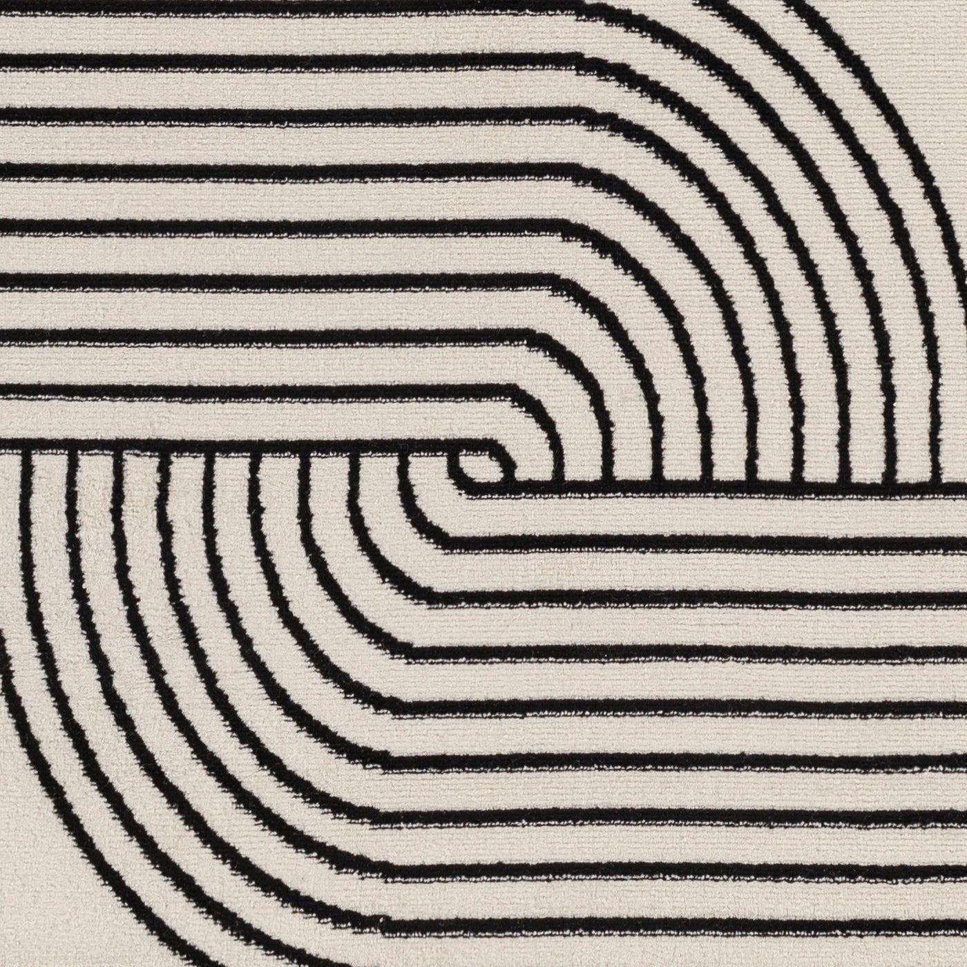 Tapis de Couloir Scandinave Moderne Blanc/Noir Dehli