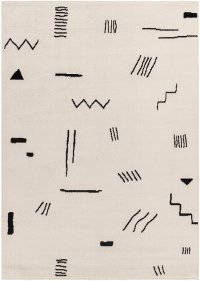 Tapis Scandinave Moderne Blanc/Noir Kyoto