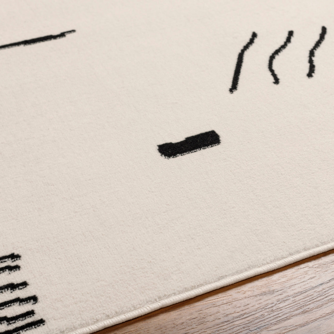 Tapis Scandinave Moderne Blanc/Noir Kyoto