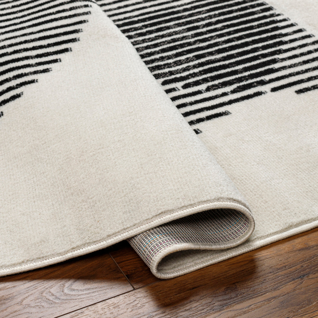 Tapis Scandinave Moderne Blanc/Noir Kobe