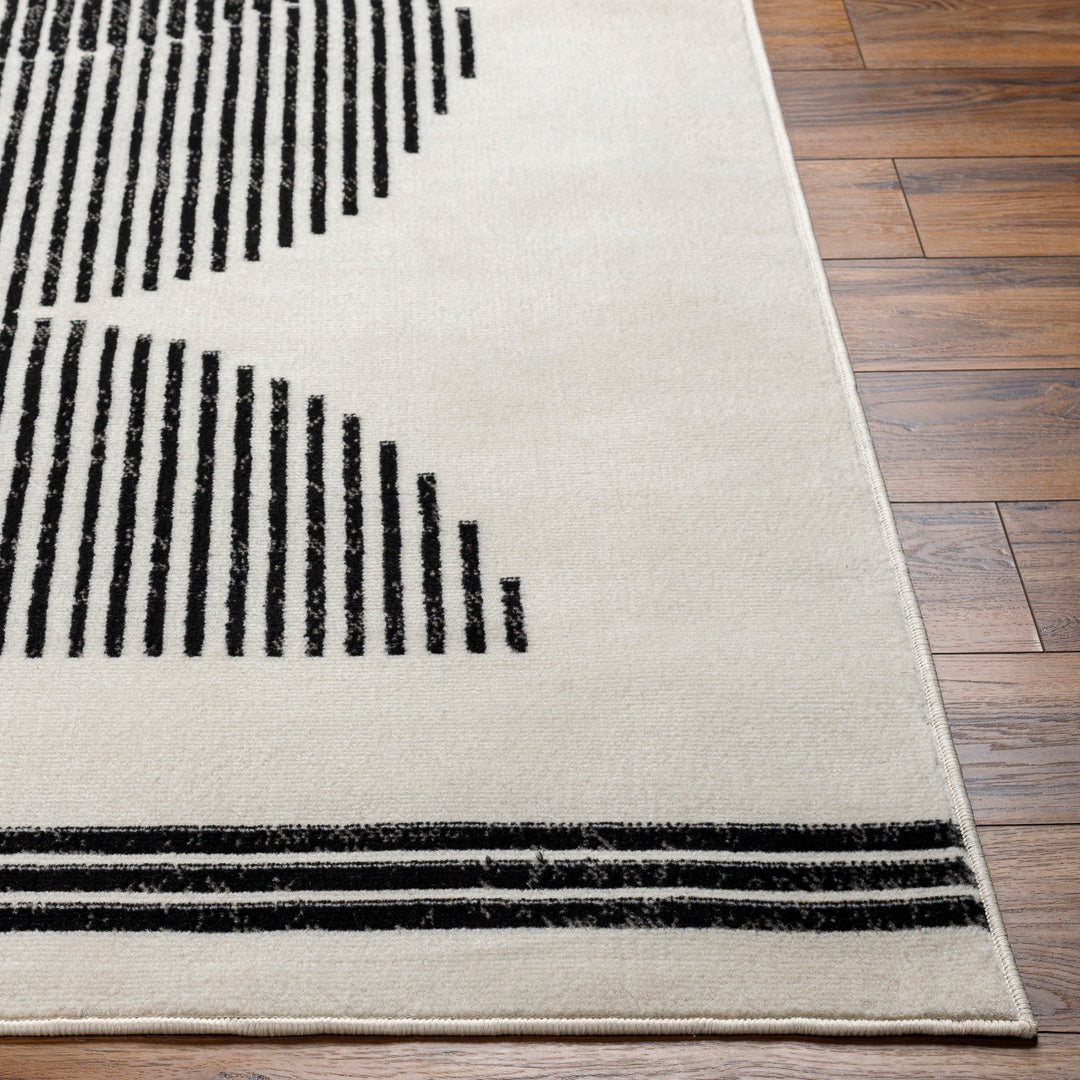 Tapis Scandinave Moderne Blanc/Noir Kobe