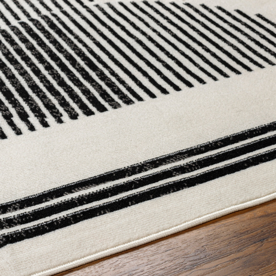 Tapis Scandinave Moderne Blanc/Noir Kobe