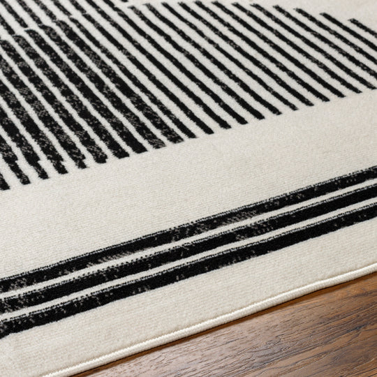 Tapis Scandinave Moderne Blanc/Noir Kobe