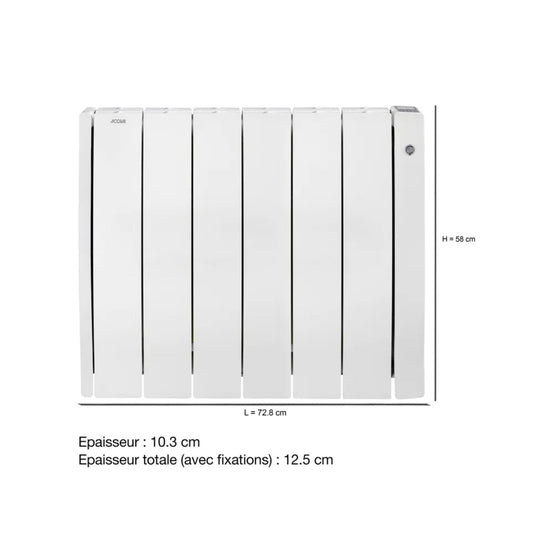 Radiateur électrique à inertie sèche ACOVA Taffetas 2 1500W Connecté