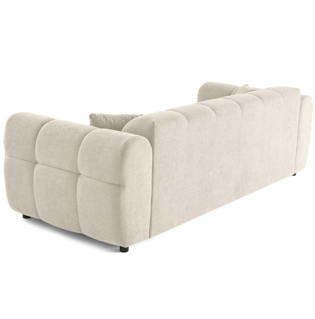 Canapé droit BEST MOBILIER Ray 3 places en tissu texturé beige