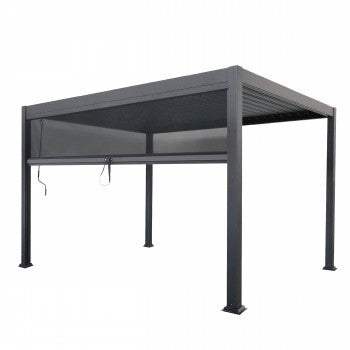 Store DRAWER Tero pour pergola bioclimatique 4m gris foncé