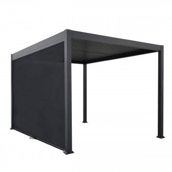 Store DRAWER Tero pour pergola bioclimatique 4m gris foncé