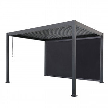 Store DRAWER Tero pour pergola bioclimatique 4m gris foncé