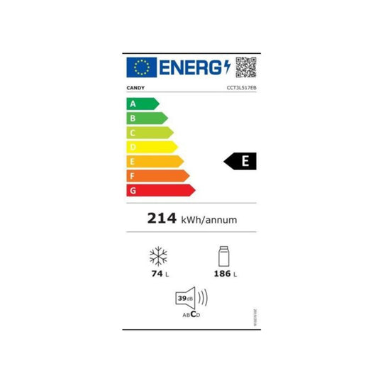 Réfrigérateur combiné CANDY CCT3L517EB Noir
