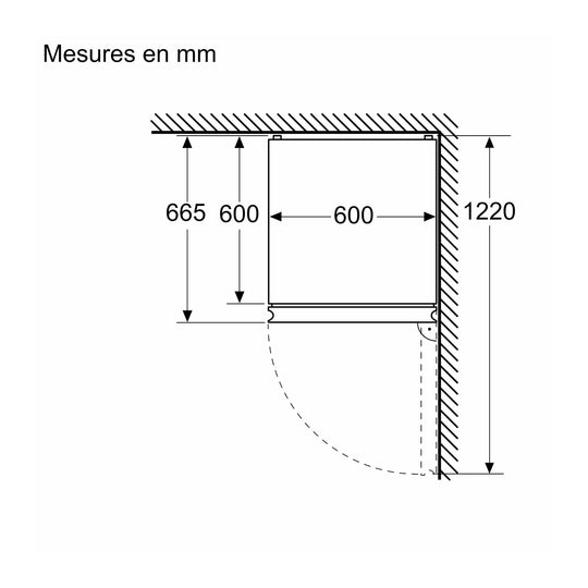 Réfrigérateur congélateur bas SIEMENS  KG36NEICF iQ300 186x60cm