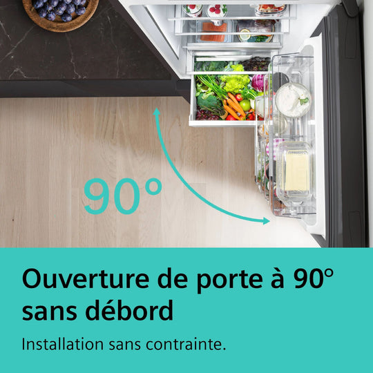 Réfrigérateur congélateur bas SIEMENS  KG36NEICF iQ300 186x60cm