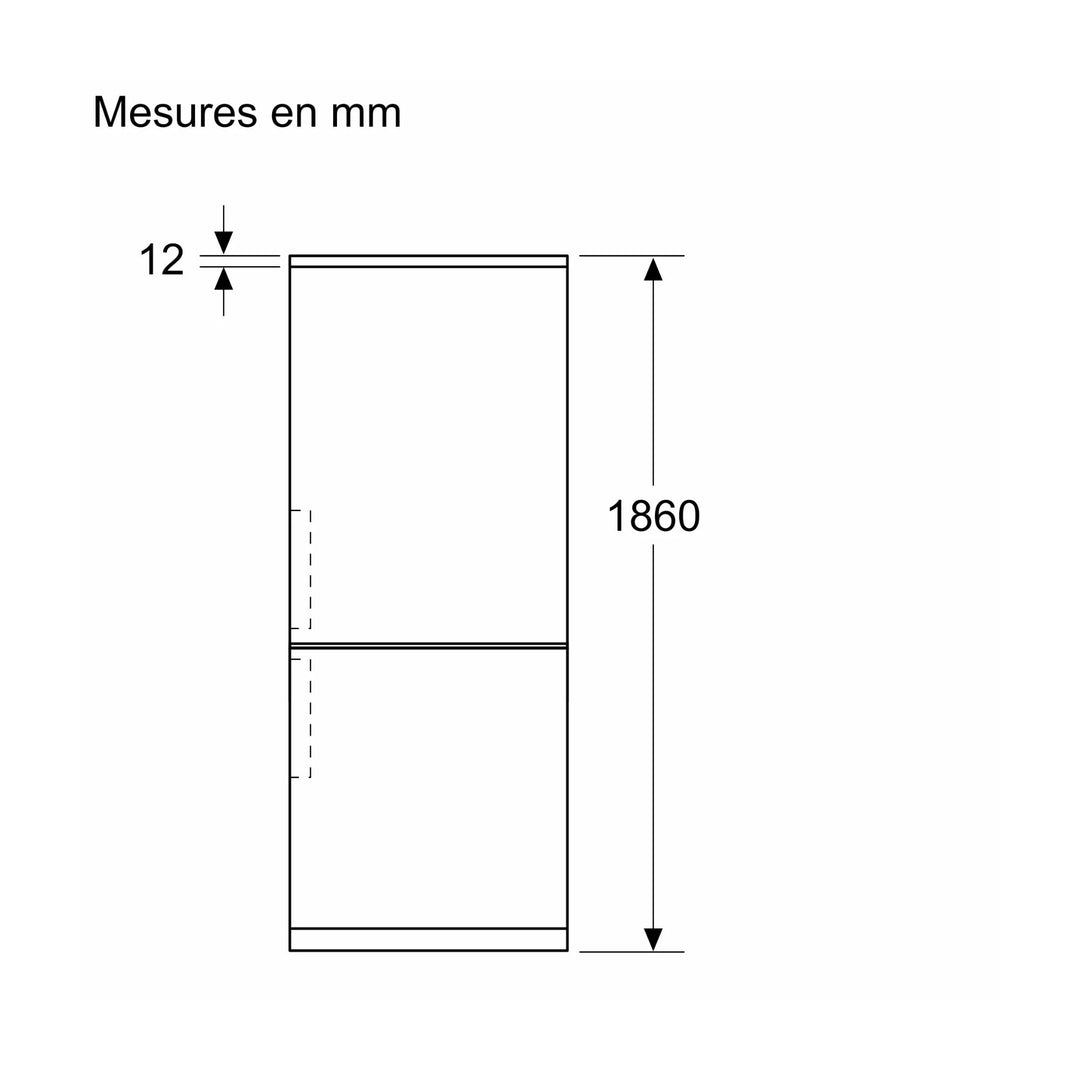 Réfrigérateur congélateur bas SIEMENS  KG36NEICF iQ300 186x60cm